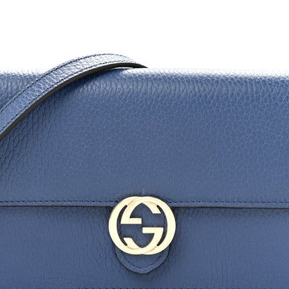 Gucci Dollar Calfskin Interlocking G Chain Wallet Caspian 8 of 11