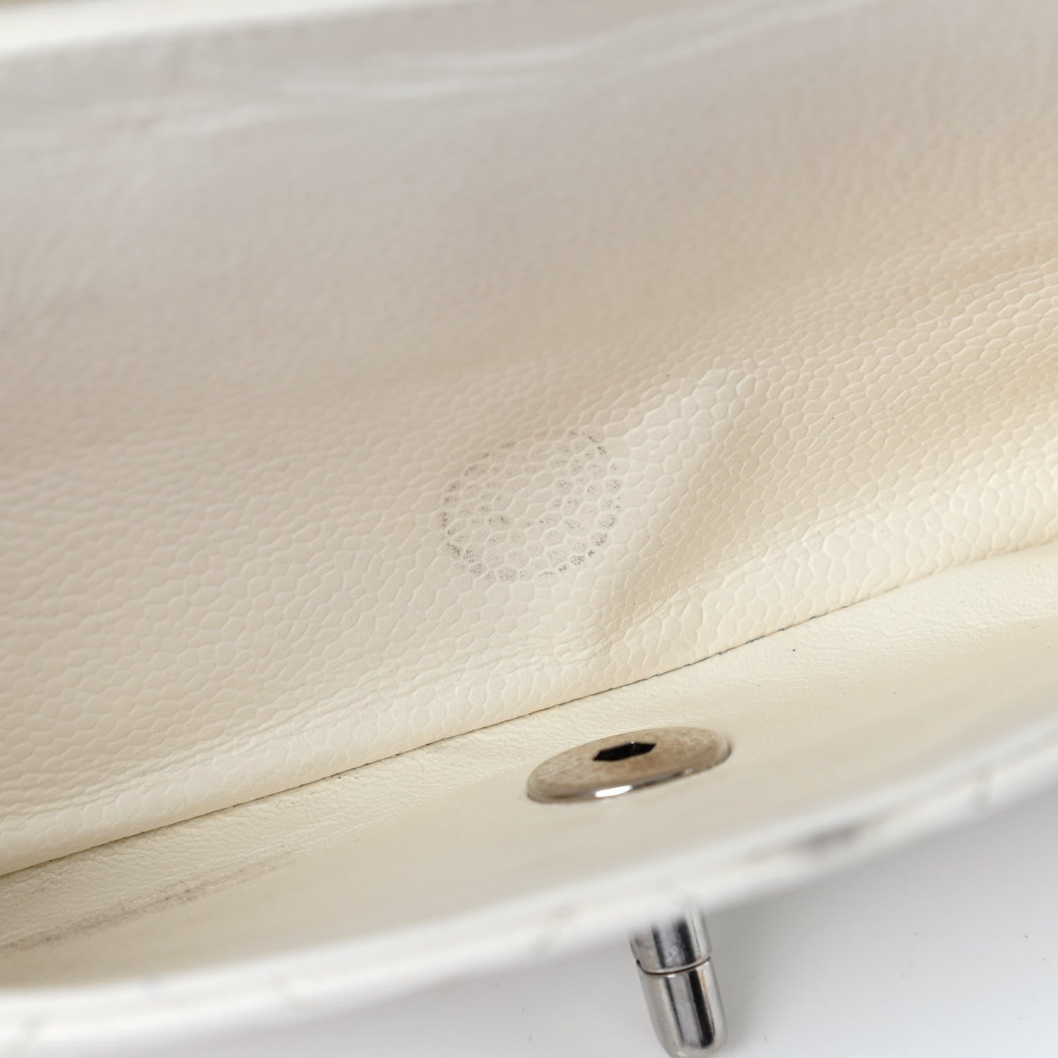 Chanel Caviar Quilted Medium Double Flap White 5 of 14