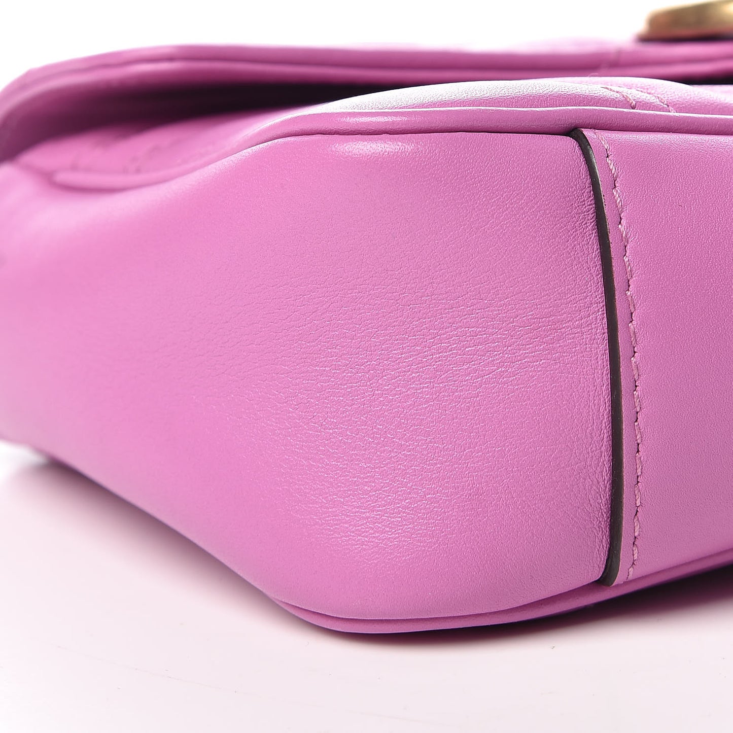Calfskin Matelasse Mini GG Marmont Shoulder Bag Candy Mousse