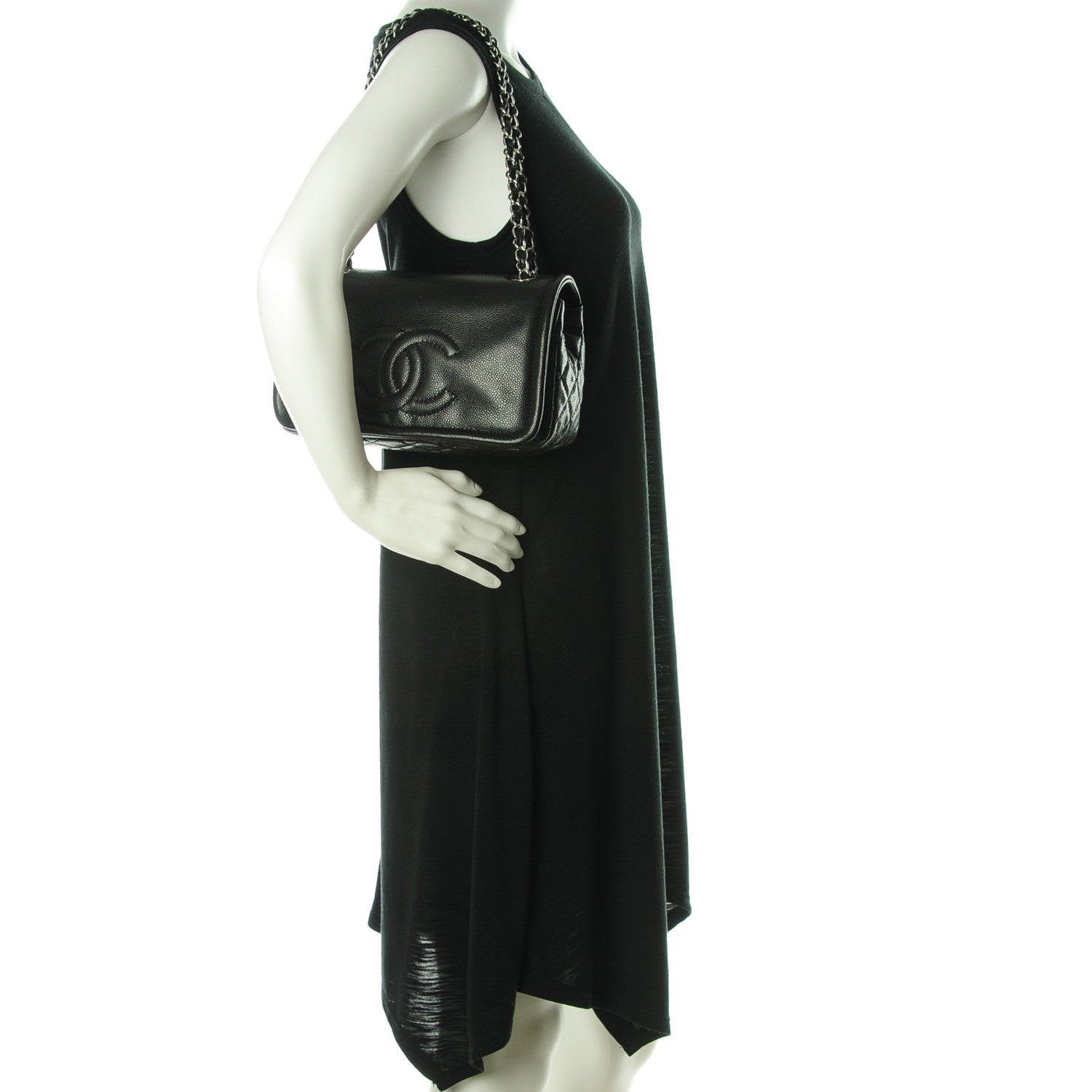 Chanel Caviar Medium Timeless CC Flap Black 2 of 7
