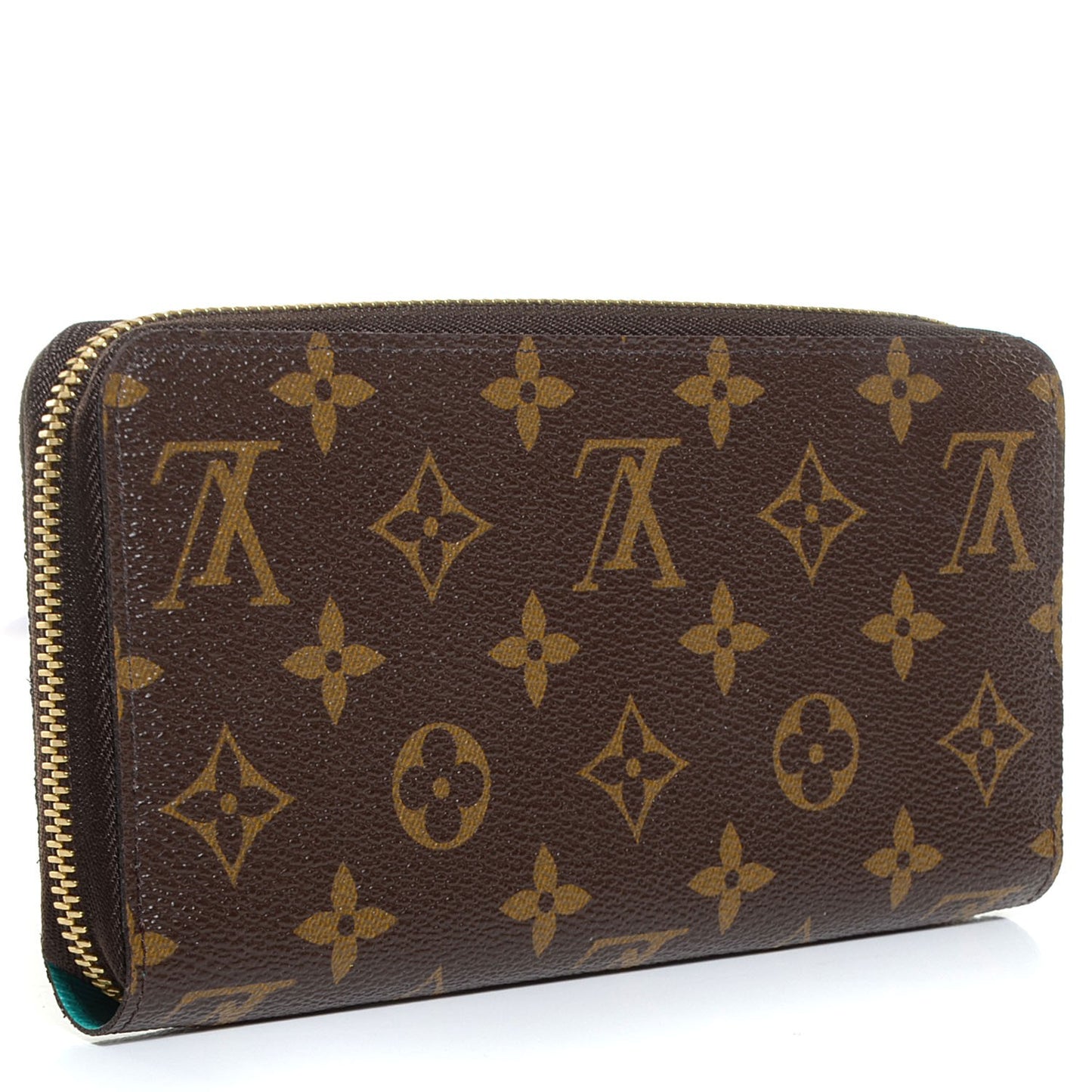 Monogram V Zippy Wallet Turquoise