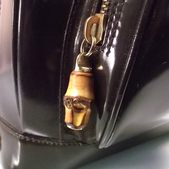 Gucci Leather Bamboo Backpack Sling Black 8 of 10
