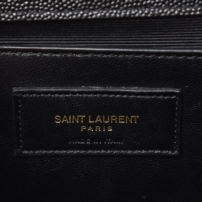 Saint Laurent Grain De Poudre Medium Classic Monogram Kate Satchel Black 6 of 14