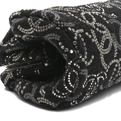 Chanel Tweed Strass Pudong Clutch Black 9 of 10