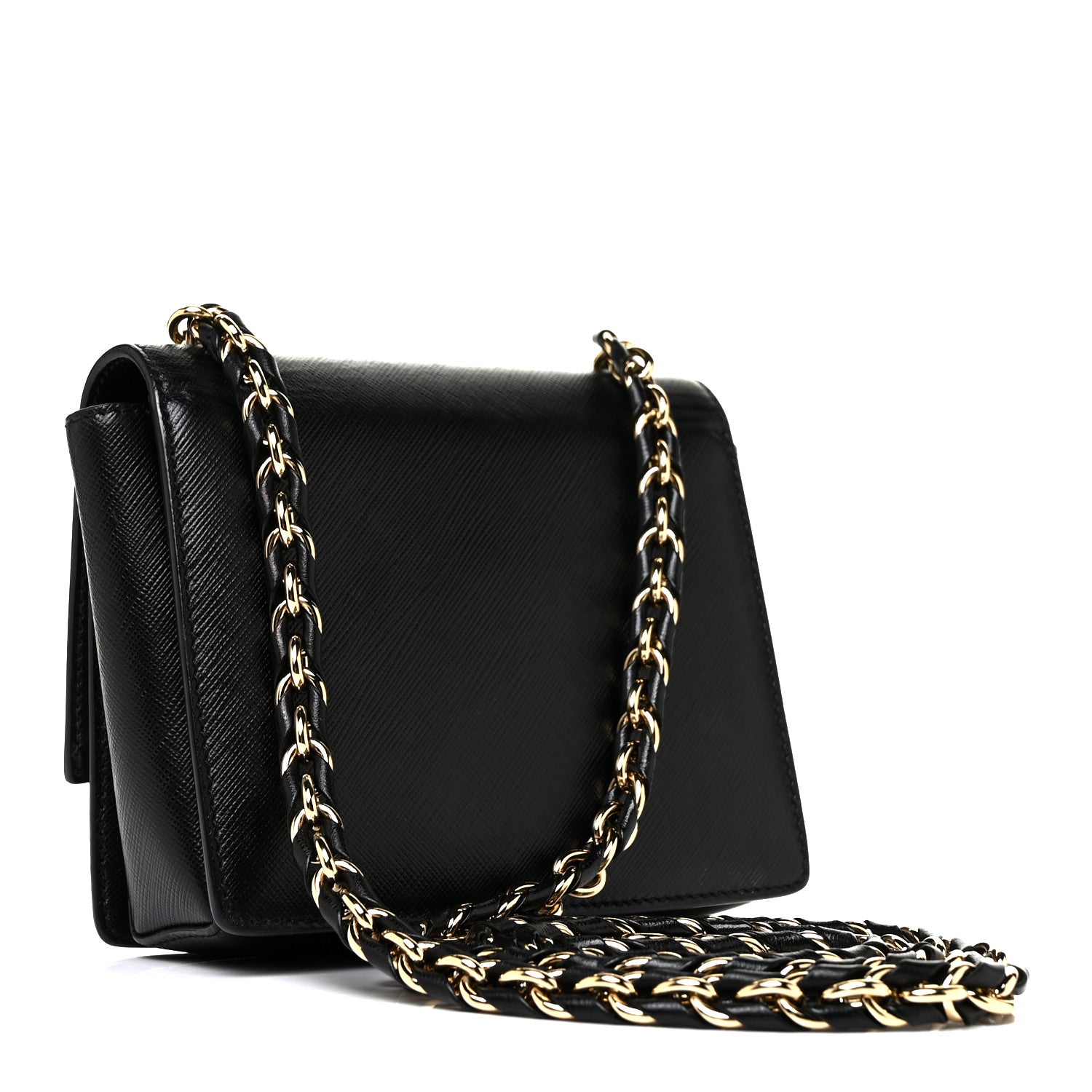 Salvatore Ferragamo Printed Calfskin Mini Ginny Shoulder Bag Black 2 of 7