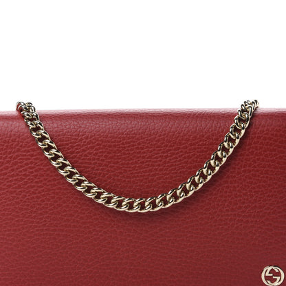 Gucci Dollar Calfskin Medium Betty Chain Wallet Red 10 of 11