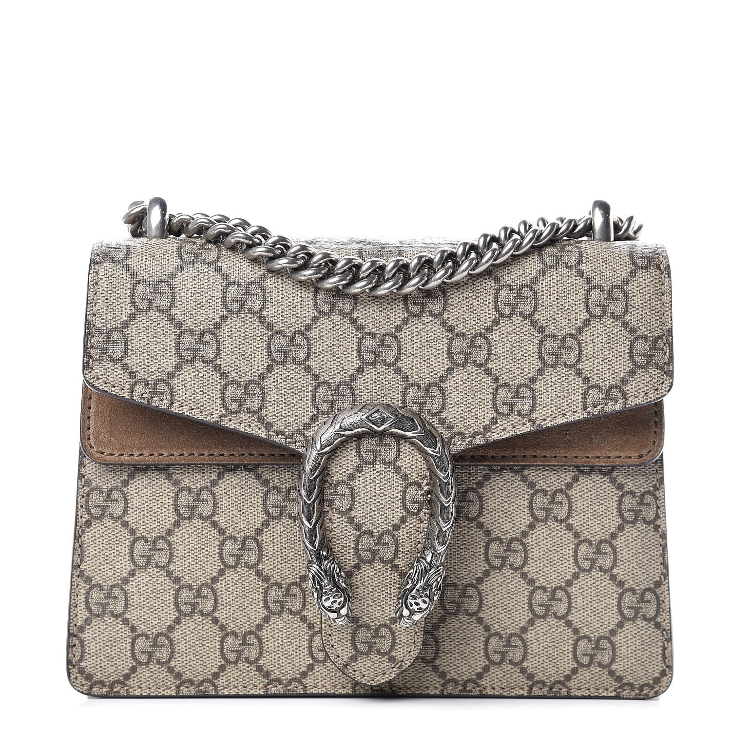 Gucci GG Supreme Monogram Mini Dionysus Shoulder Bag Taupe 1 of 13
