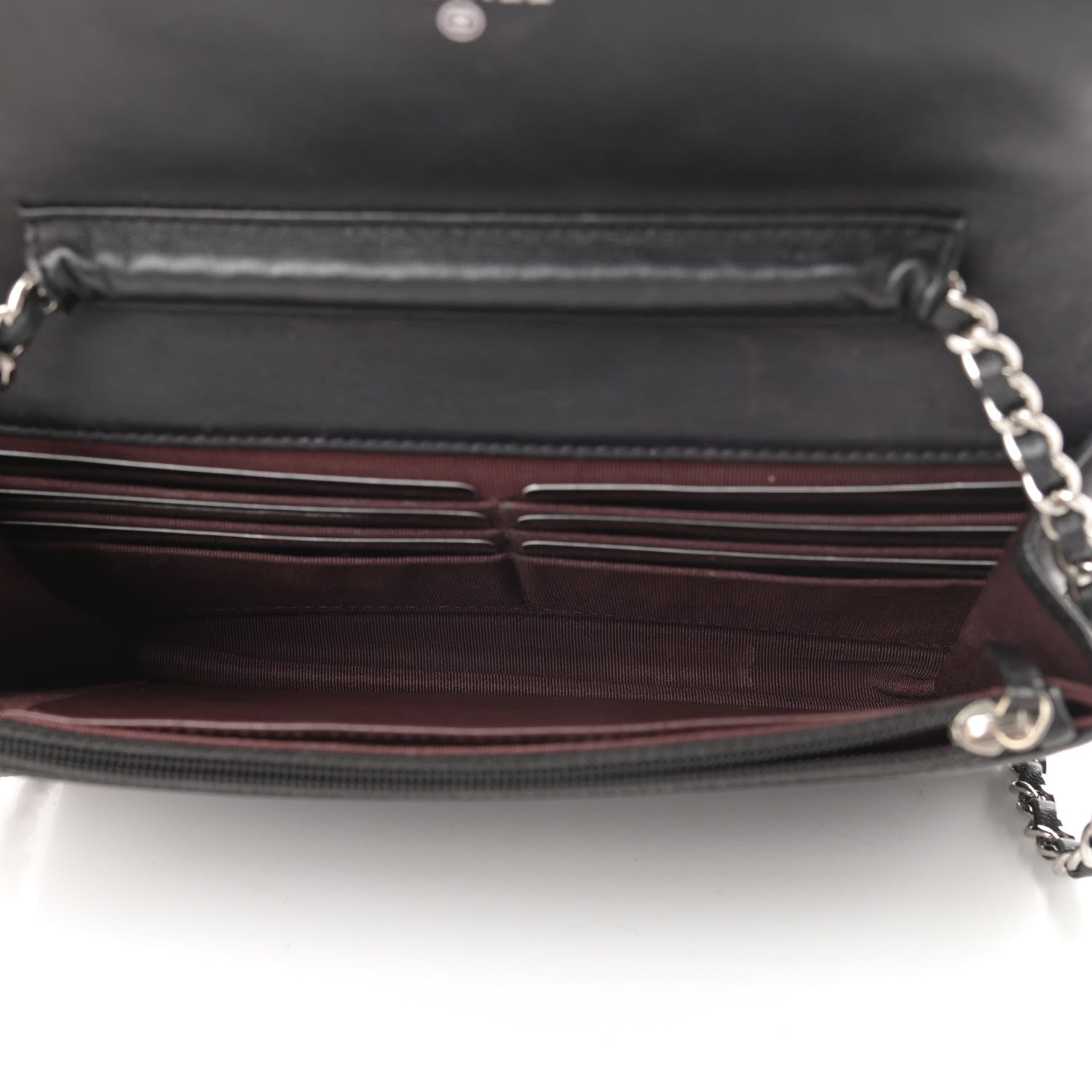 Chanel Lambskin Quilted Wallet On Chain WOC Black 5 of 14