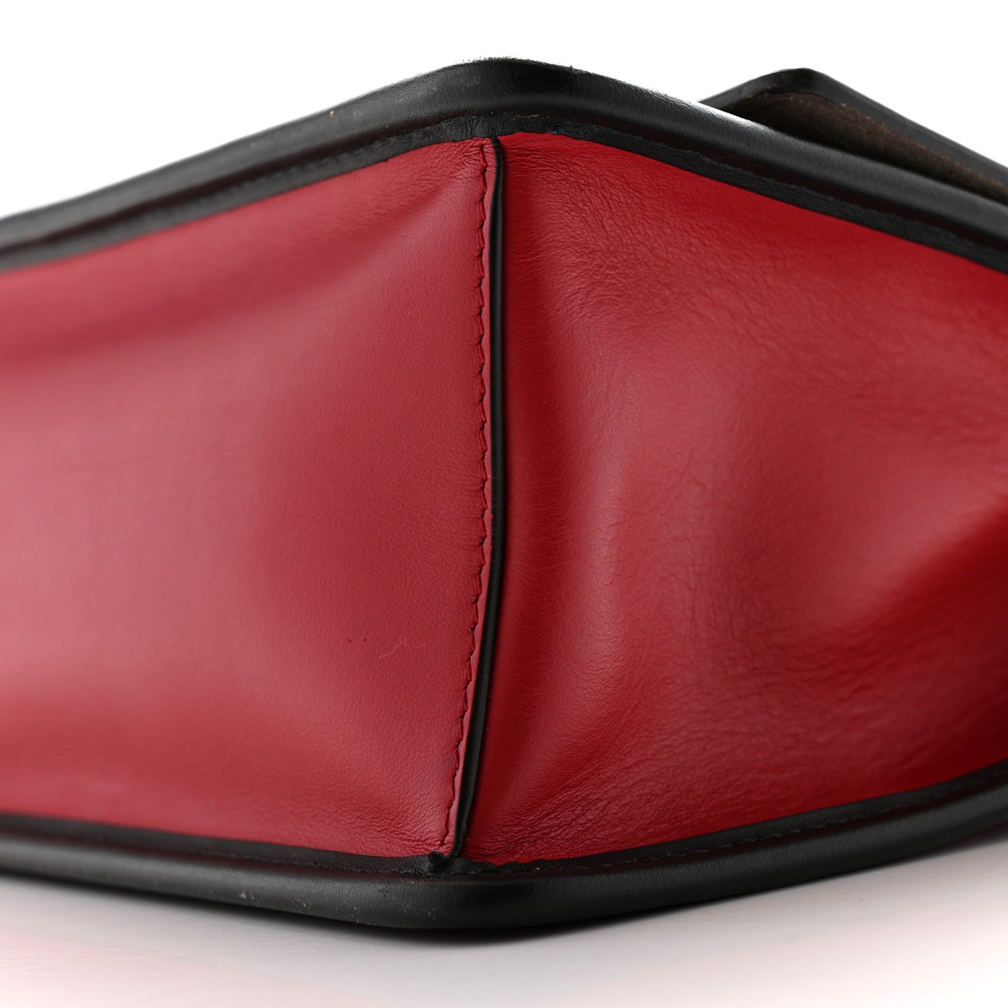 Vitello Century F is Fendi Bi-Color FF 1974 Embossed Kan I Shoulder Bag Fragola Maya Black