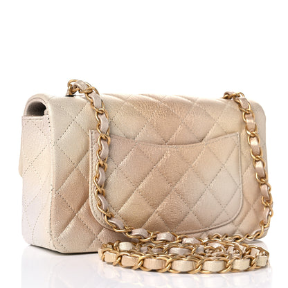 Chanel Metallic Goatskin Quilted Mini Rectangular Flap Gold 3 of 10