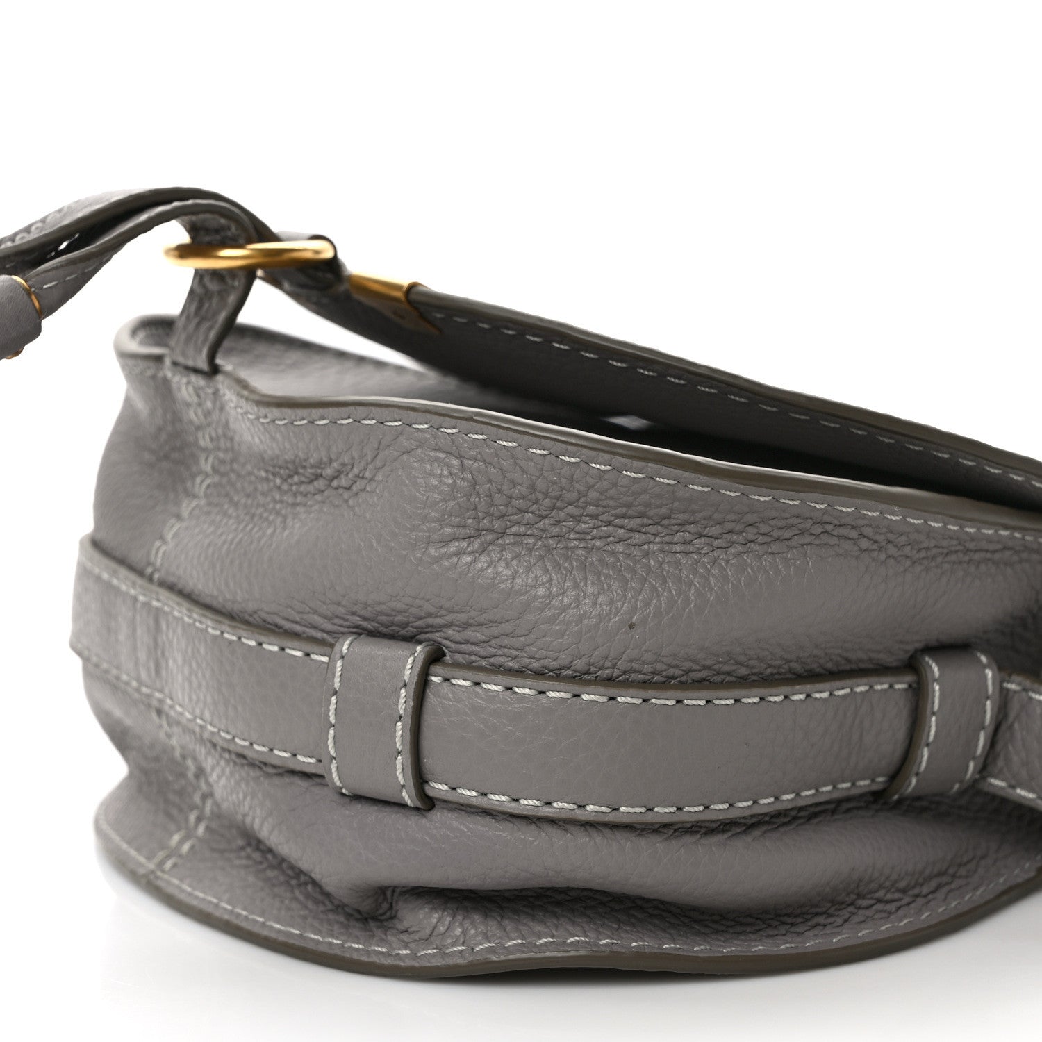 Chloe Calfskin Mini Marcie Round Crossbody Bag Cashmere Grey 8 of 8