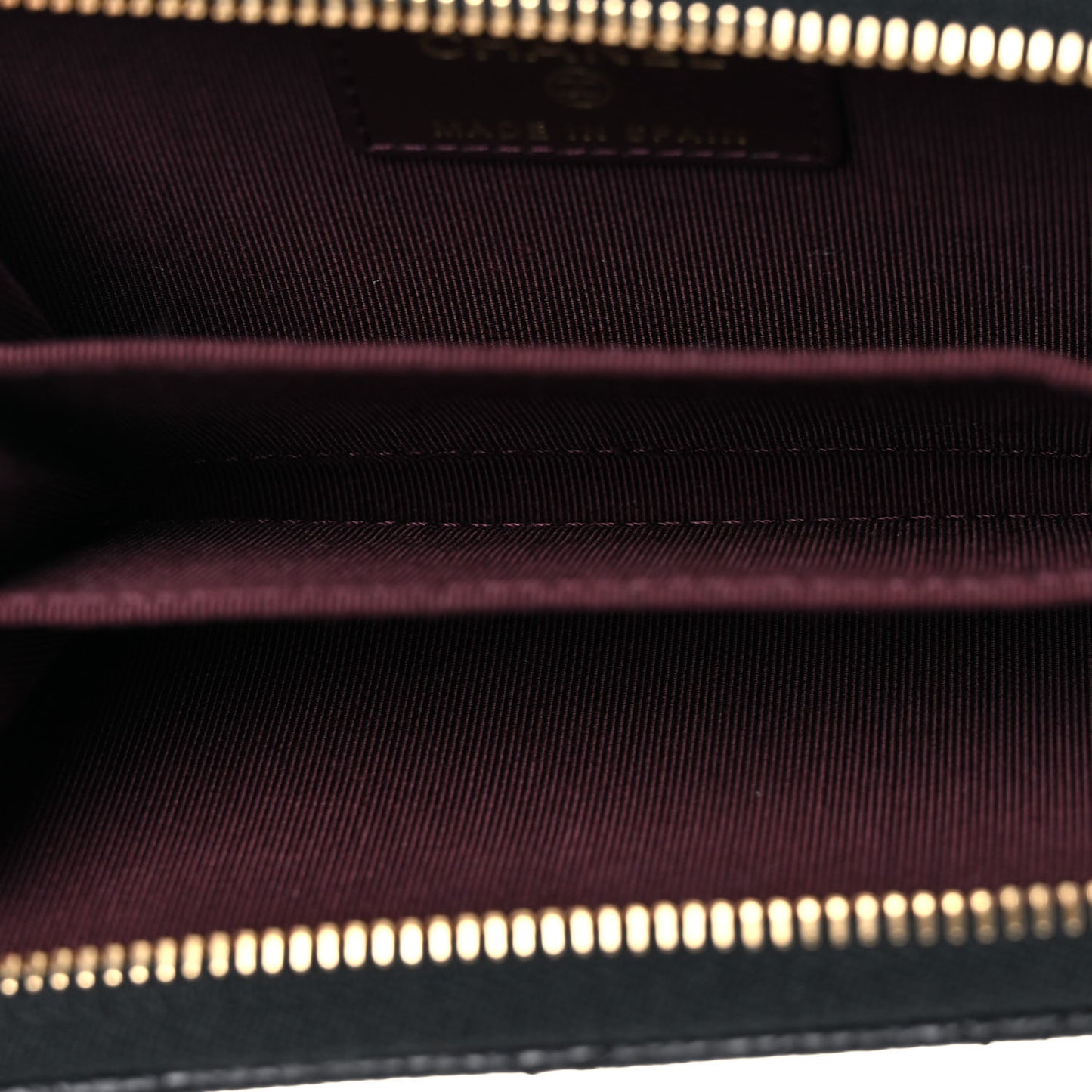Caviar Quilted Zip Coin Purse Black