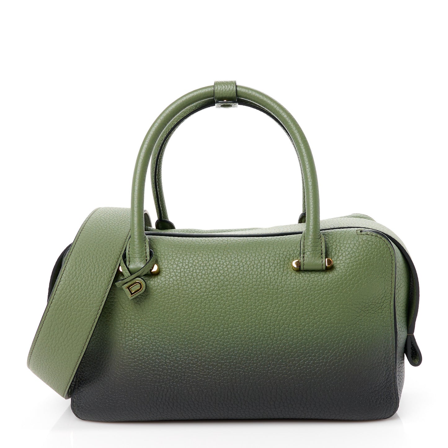 Grained Bullskin Gradient Cool Box MM Green Black