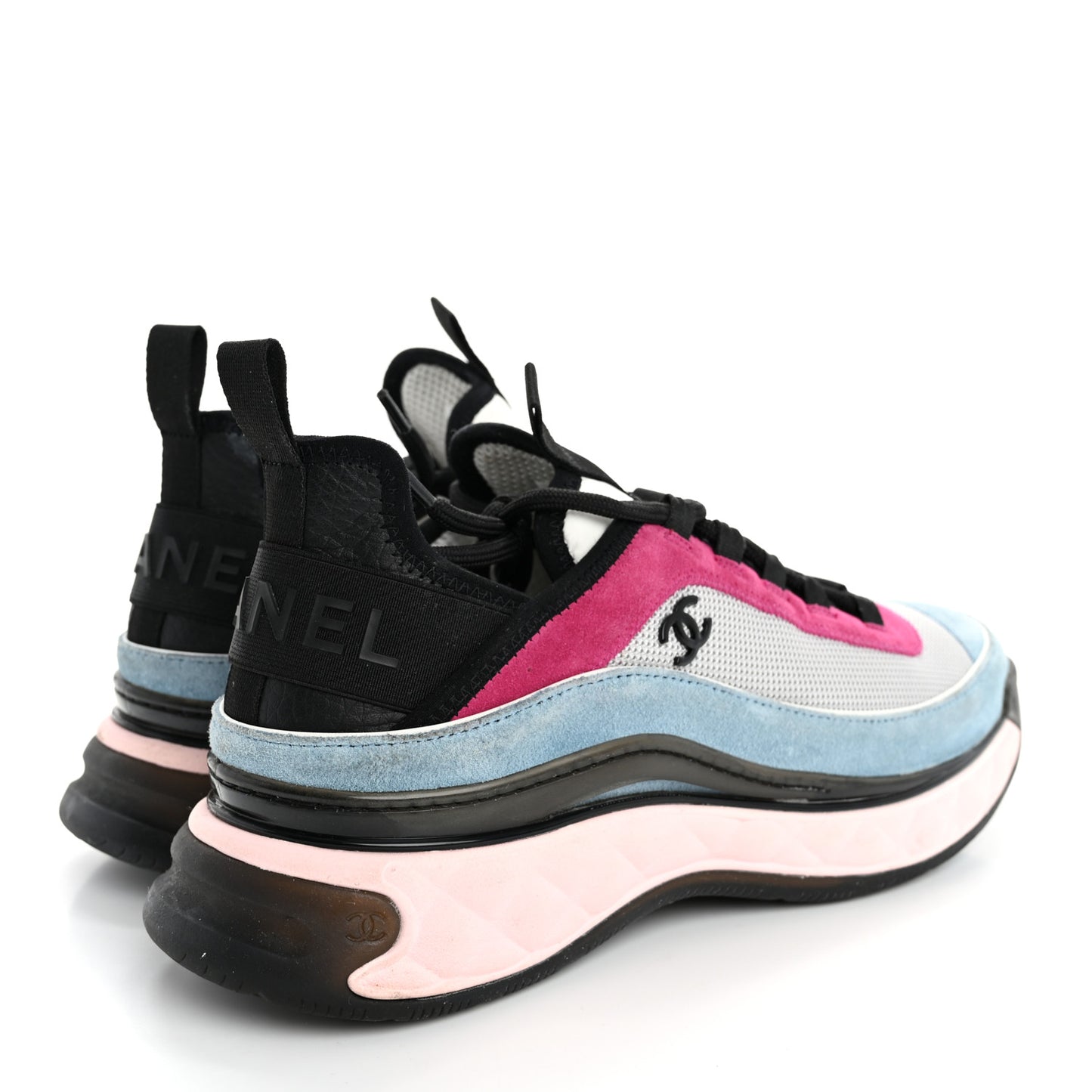 Fabric Suede CC Sneakers 41 Light Grey Light Blue Fuchsia
