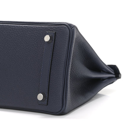 Hermes Togo Matte Alligator Birkin Touch 25 Bleu Nuit Bleu Indigo 9 of 10