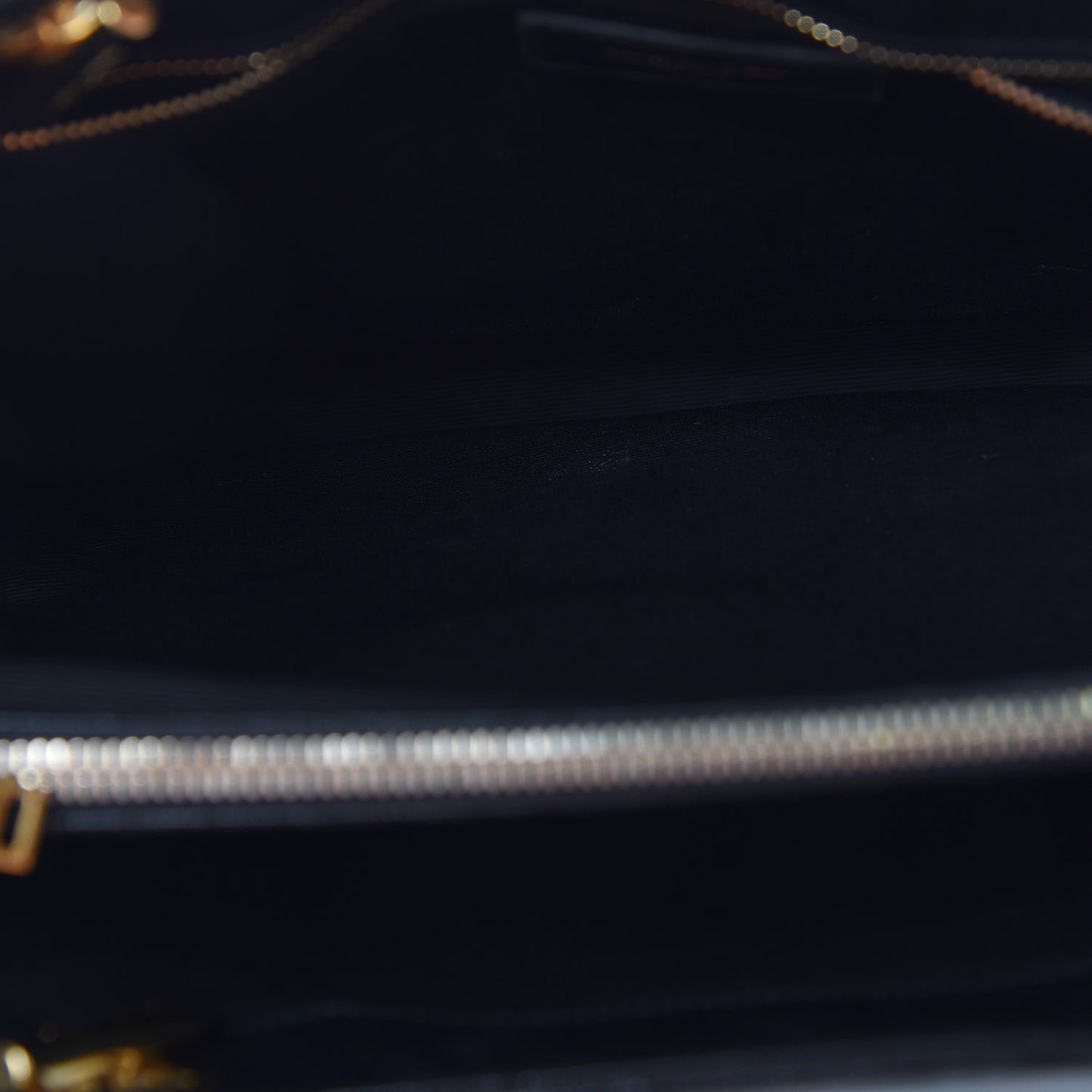 Grain De Poudre Matelasse Chevron Monogram Shopping Bag Black