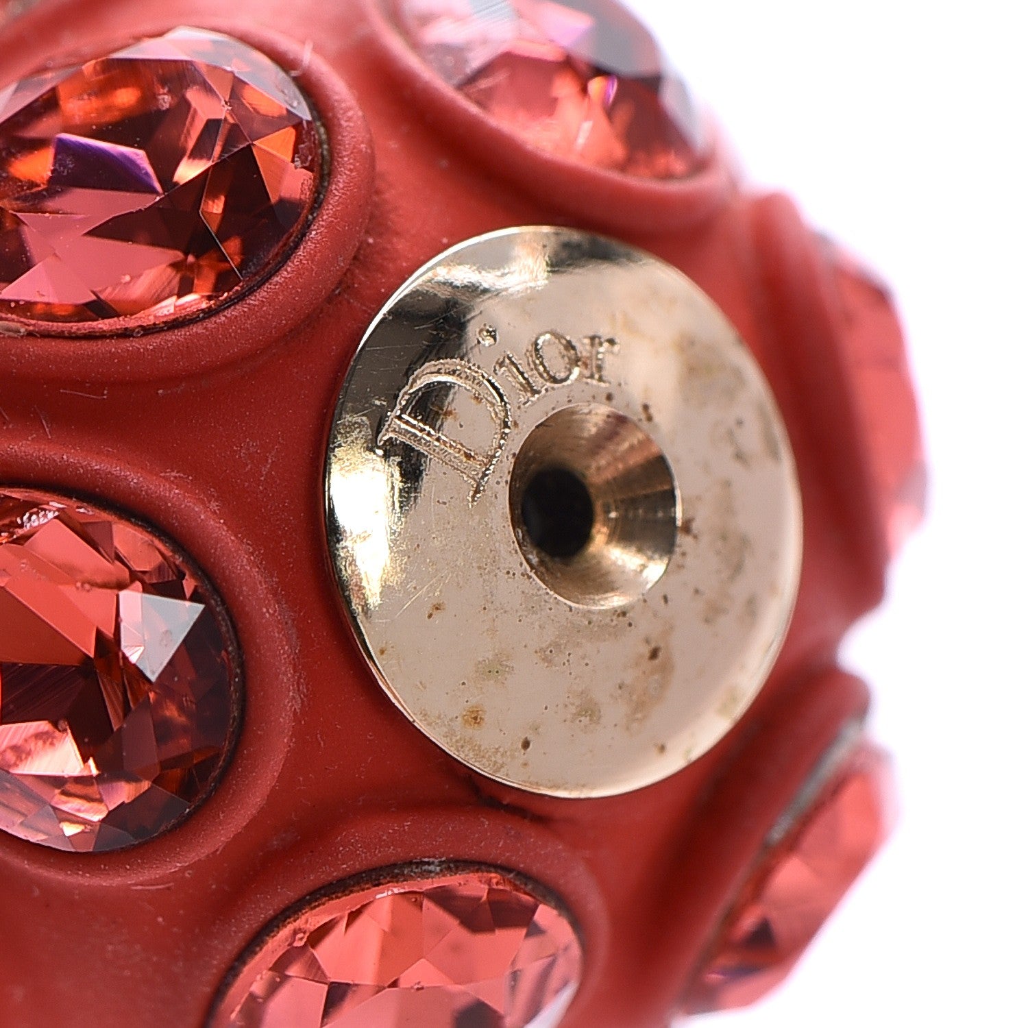 Christian Dior Crystal Mise En Dior Tribal Earrings Red 3 of 5