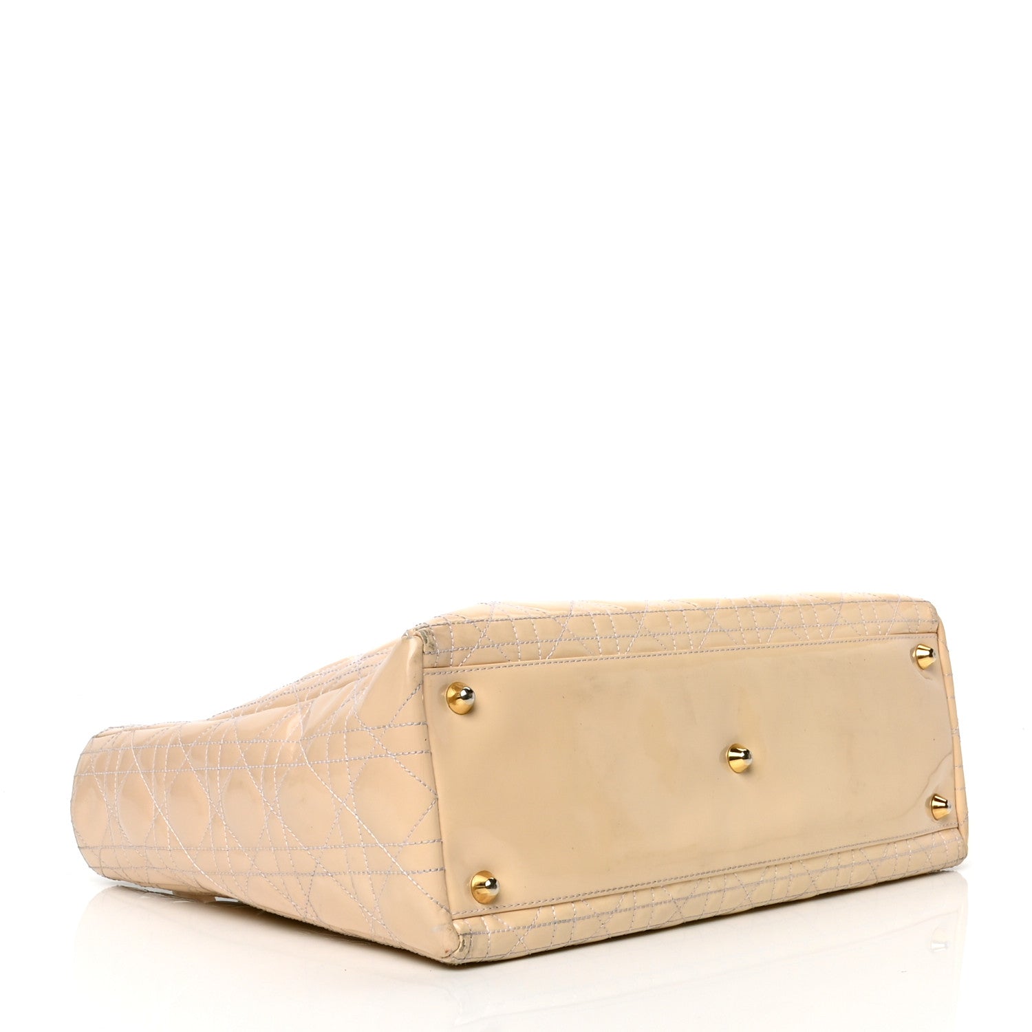 Christian Dior Patent Cannage Large Lady Dior Beige 3 of 11