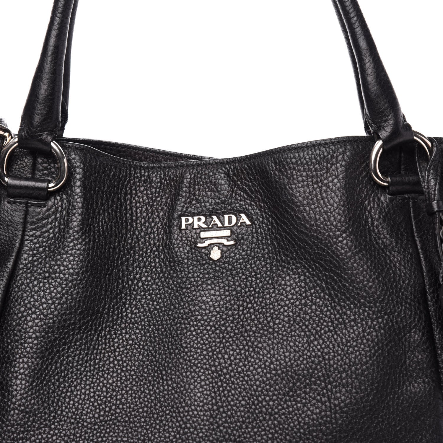 Prada Vitello Daino Tote Black 12 of 12