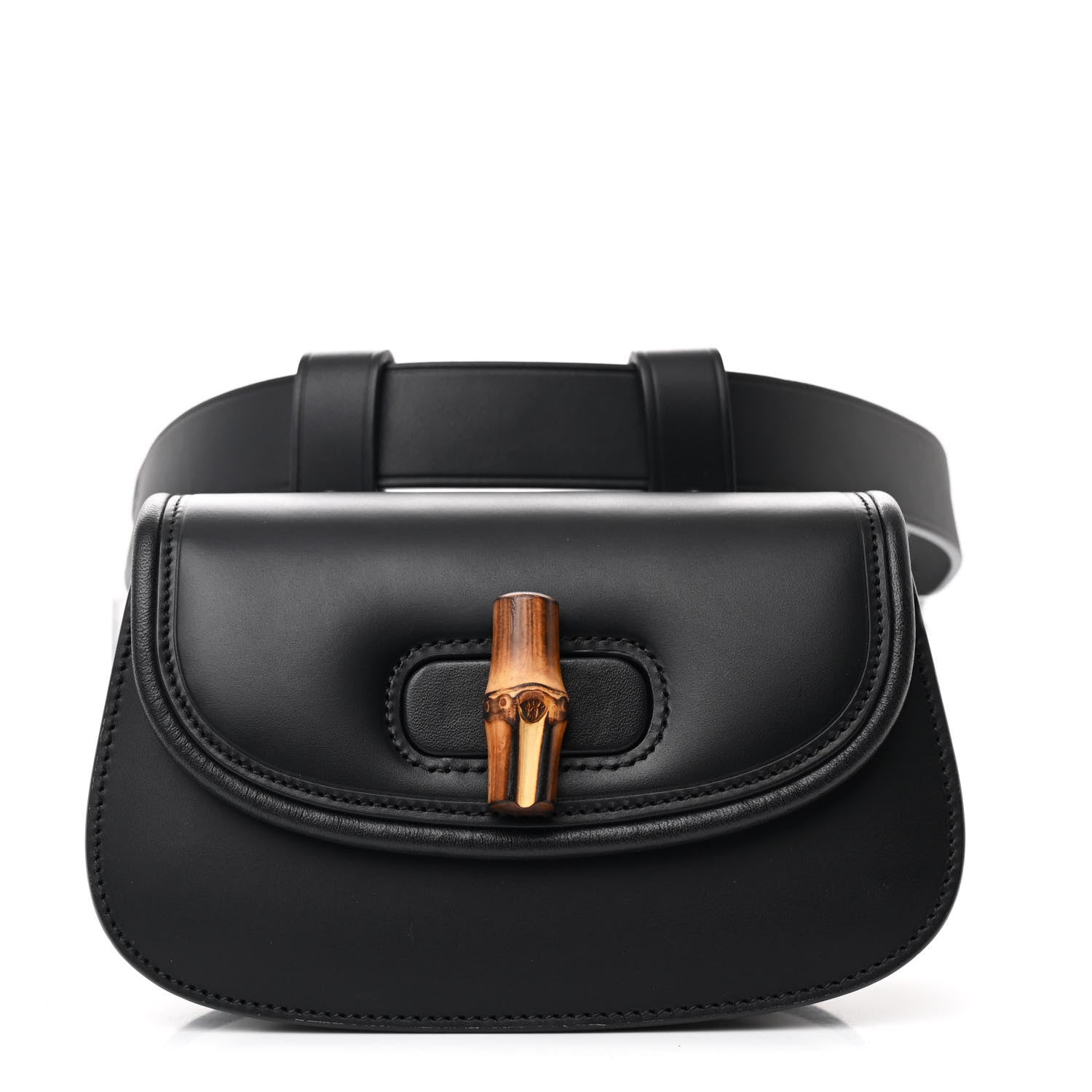 Gucci Calfskin Bamboo Mini 1947 Belt Bag 80 32 Black 1 of 10