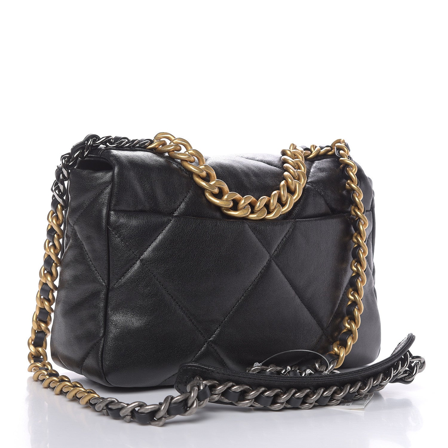 Chanel Lambskin Quilted Medium 19 Flap Black 3 of 9