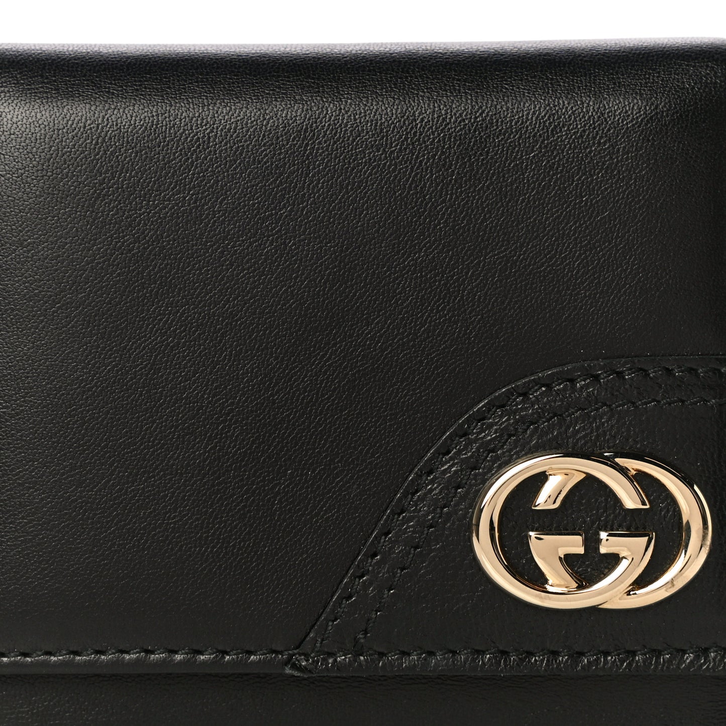 Calfskin New Britt Tri Fold Wallet Black