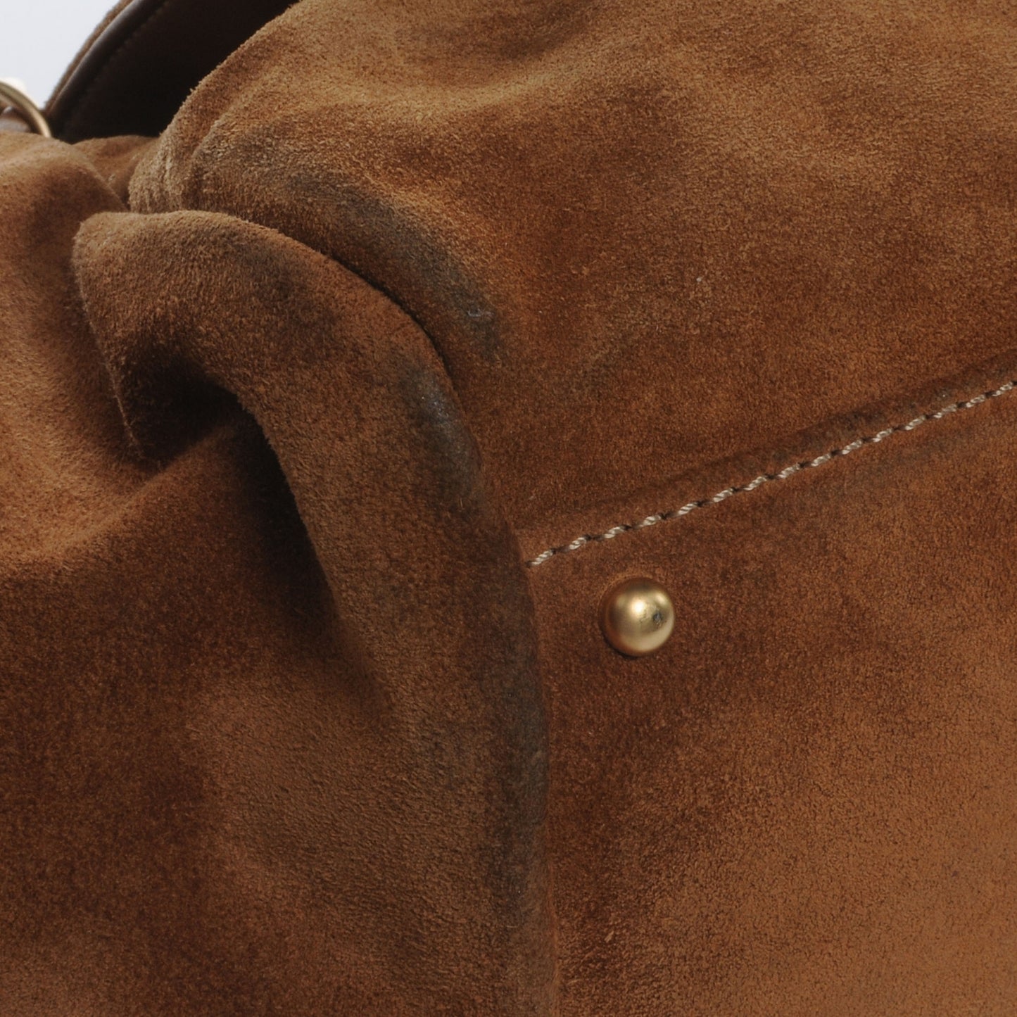 Suede Accordion Flap Tan