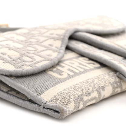 Christian Dior Oblique Slim Saddle Pouch Grey Grey 8 of 10