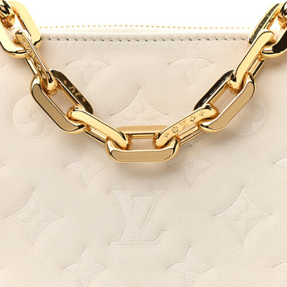 Louis Vuitton Lambskin Embossed Monogram Coussin PM Beige Cream 8 of 12