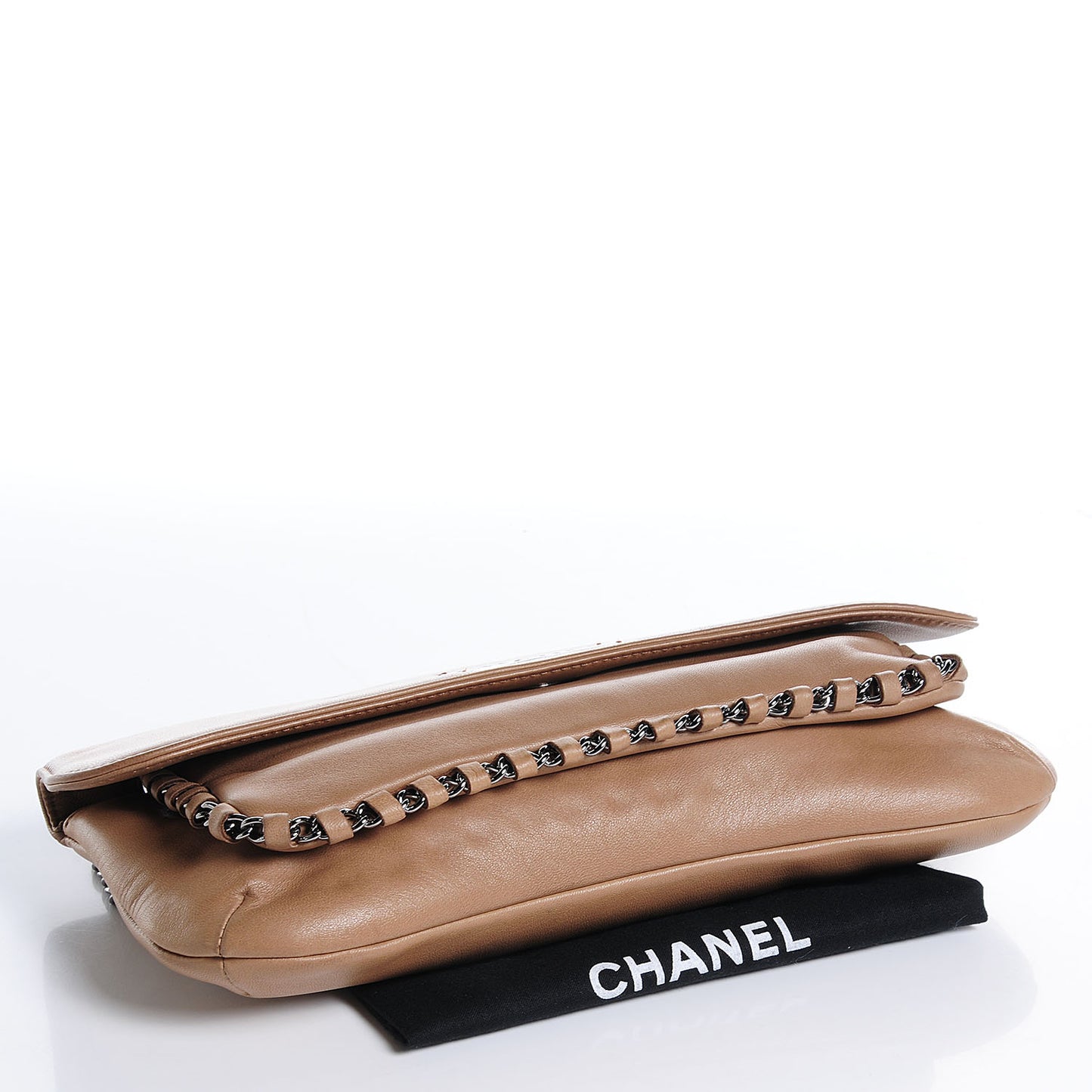 Lambskin Chain Flap Beige