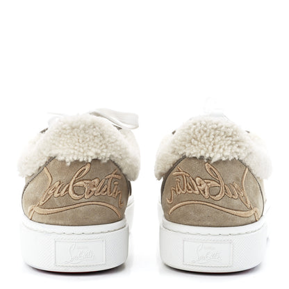 Christian Louboutin Suede Shearling Fun Vierissima Flat Sneakers 40.5 Atlas 5 of 8