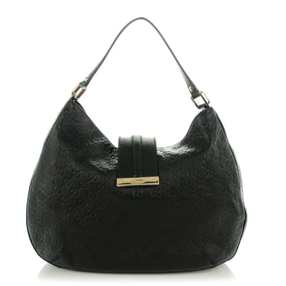Gucci Guccissima Large New Ladies Web Hobo Black 1 of 7