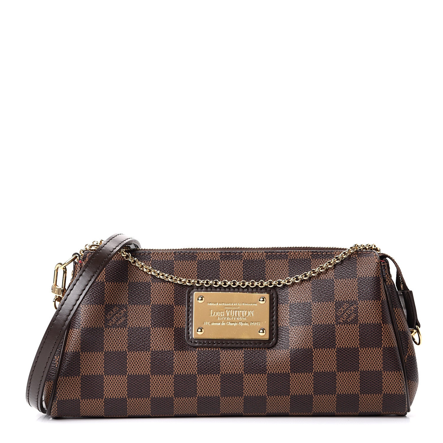Louis Vuitton Damier Ebene Eva Clutch 1 of 9