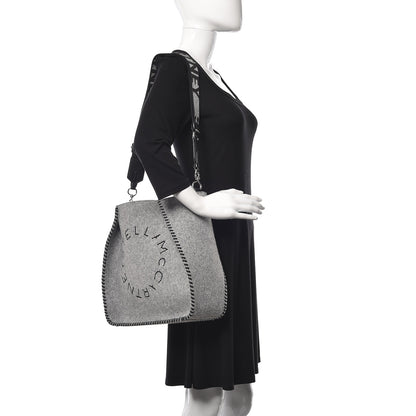 Stella McCartney Eco Felt Logo Crossbody Smoke Slate 2 of 11