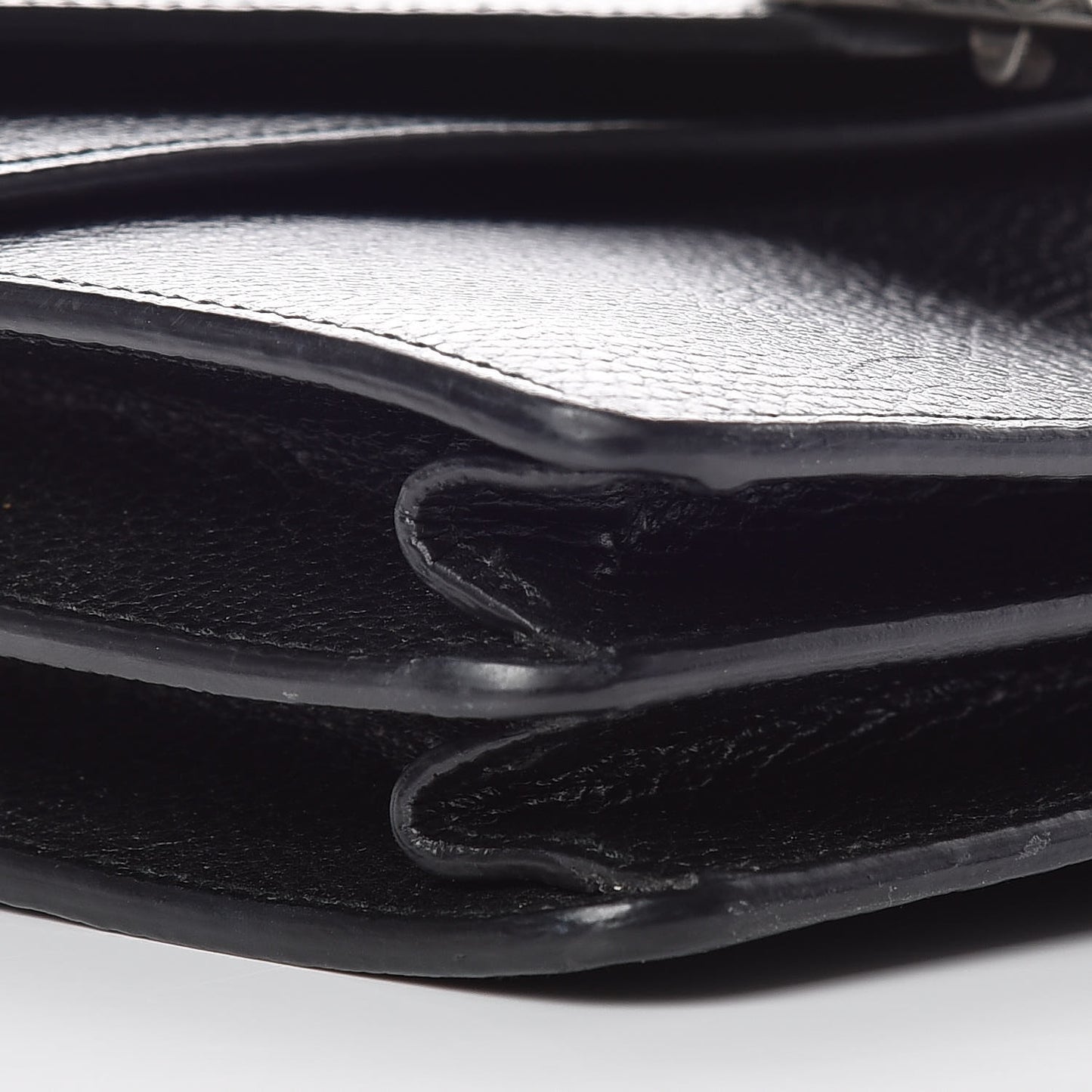 Pebbled Calfskin Small Dionysus Shoulder Bag Black