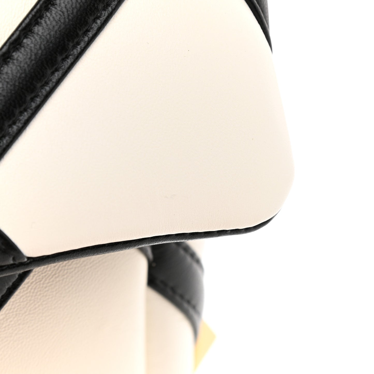 Nappa Large Roman Stud Shoulder Bag Ivory Black