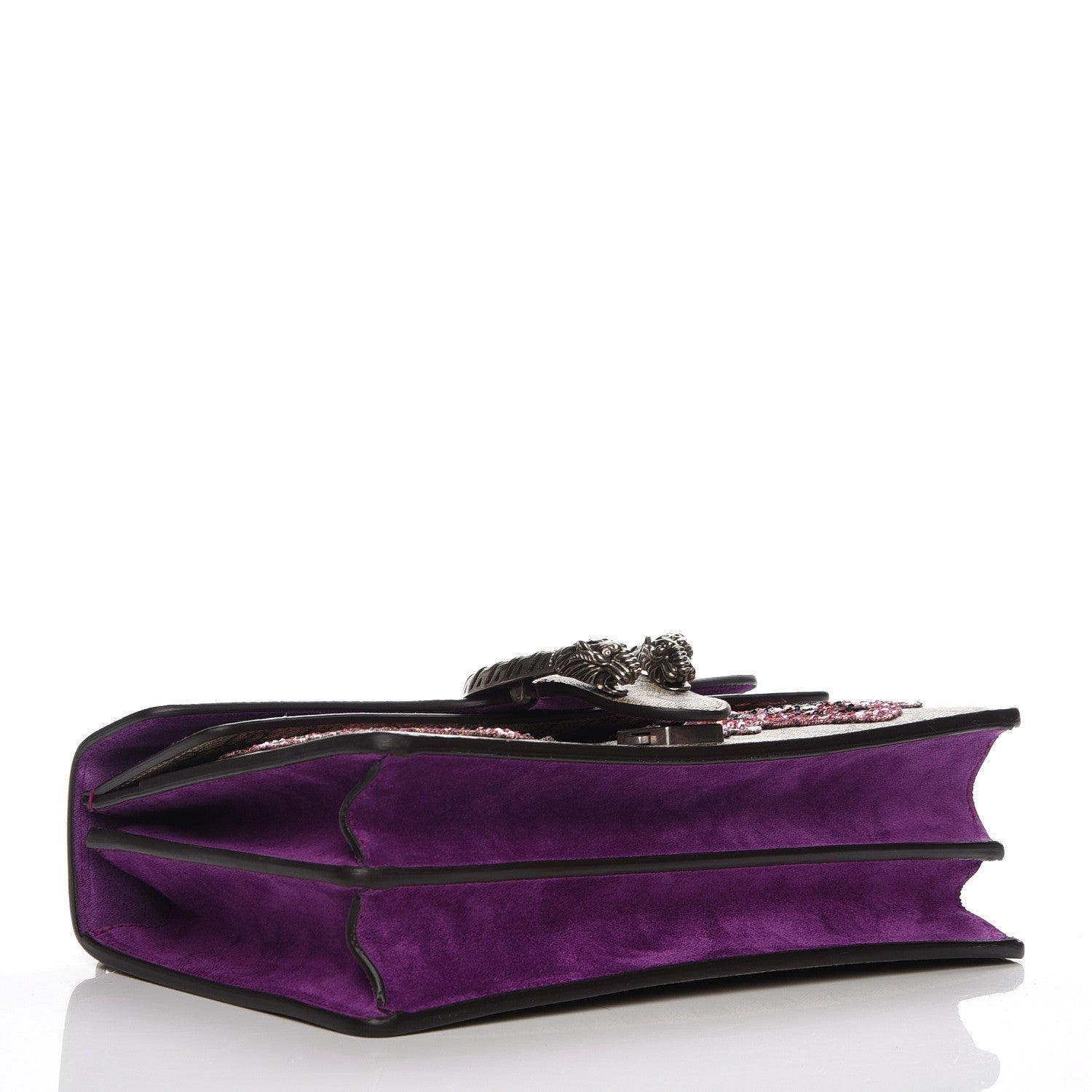 Gucci GG Supreme Monogram Embroidered Small Dionysus Shoulder Bag Purple 5 of 8
