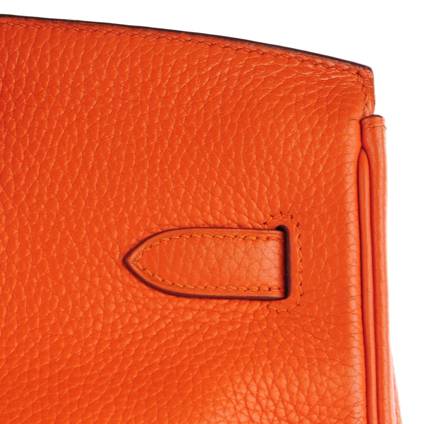 Taurillon Clemence Birkin 35 Orange