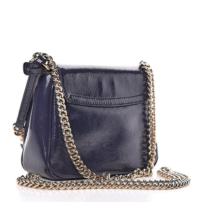 Gucci Vernice Naplack Small Soho Flap Crossbody Uniform Blue 3 of 10