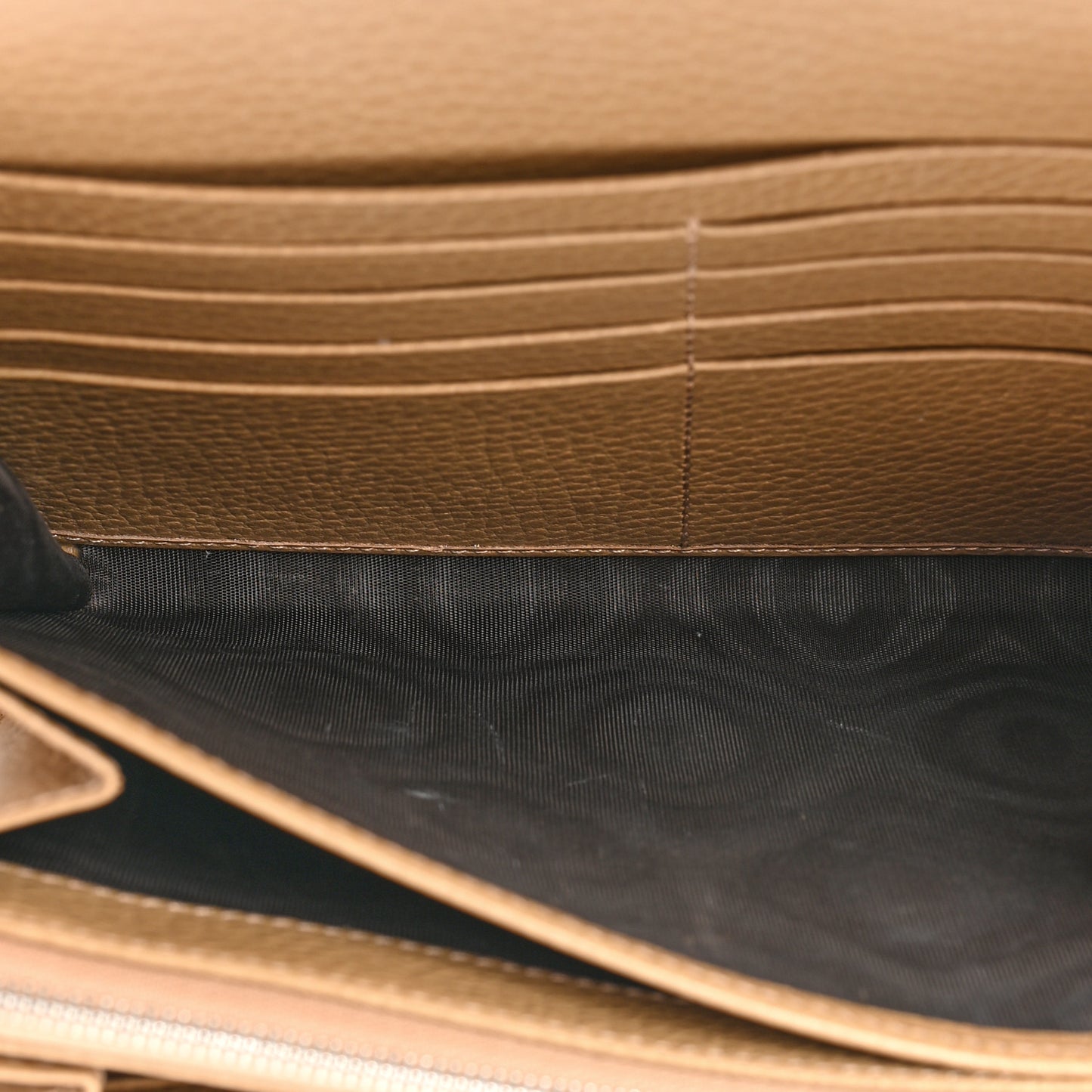 Dollar Calfskin Crystal Mini Dionysus Chain Wallet Natural Tan Black Diamond