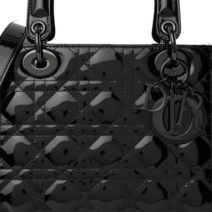 Christian Dior Ultraglossy Patent Cannage Medium Lady Dior Black 6 of 9
