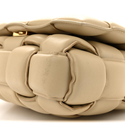 Bottega Veneta Lambskin Maxi Intreccio Padded Chain Cassette Crossbody Bag Porridge 10 of 14