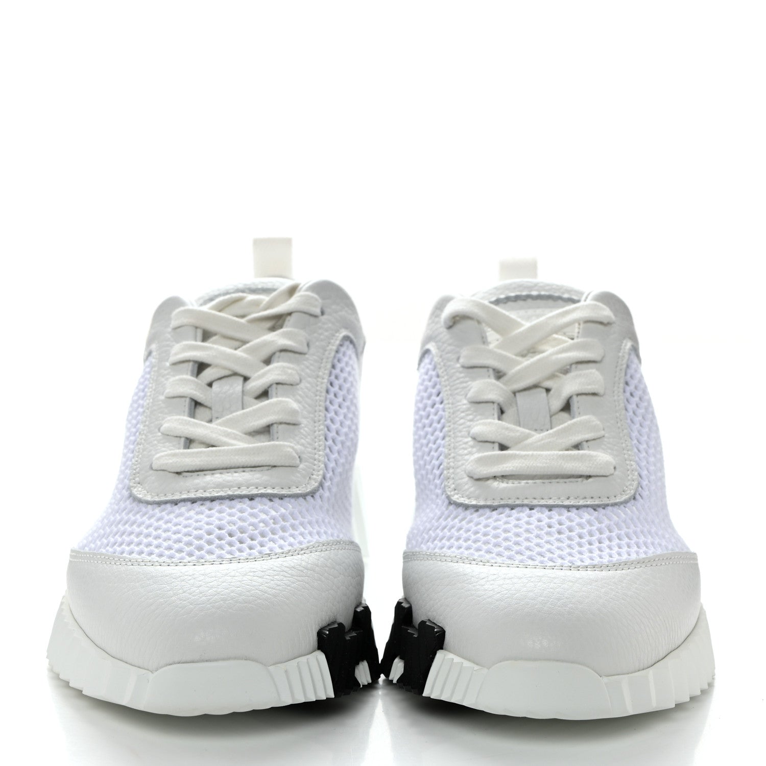 Hermes Air Mesh Goatskin Bouncing Sneakers 39.5 White 2 of 8