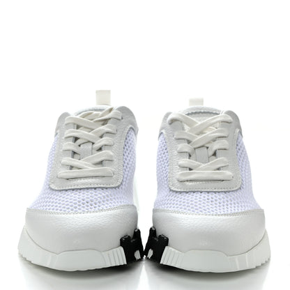 Hermes Air Mesh Goatskin Bouncing Sneakers 39.5 White 2 of 8