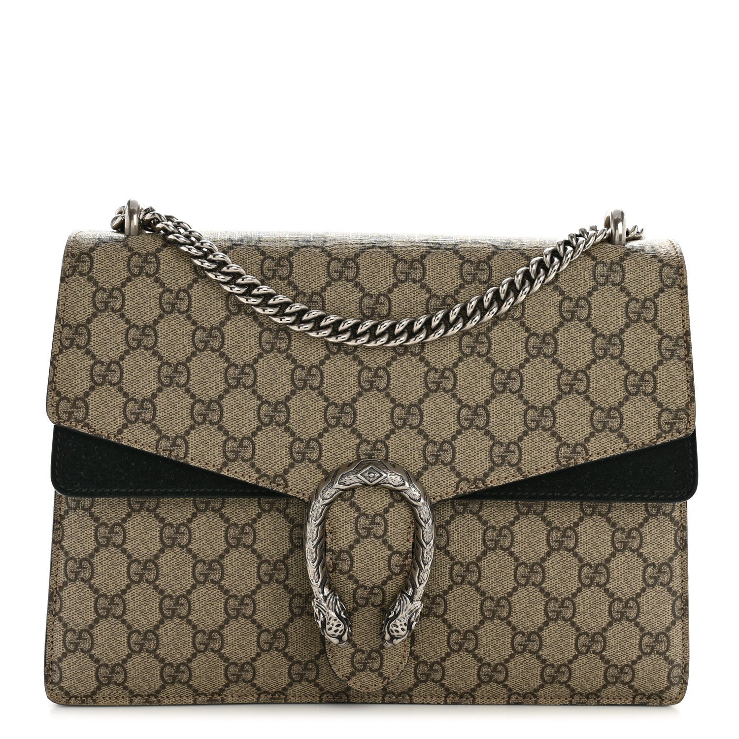Gucci GG Supreme Monogram Medium Dionysus Shoulder Bag Black 1 of 14