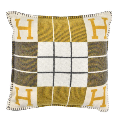 Hermes Wool Cashmere Avalon III Pillow PM Gris Soleil 1 of 3