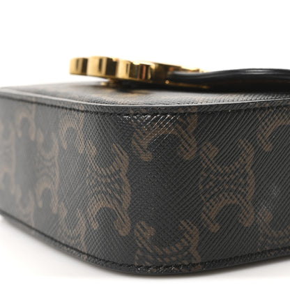 Celine Triomphe Canvas Calfskin Mini Triomphe Tan 10 of 10