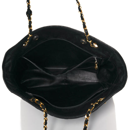 Chanel Lambskin Quilted Shopping Tote Black 4 of 18