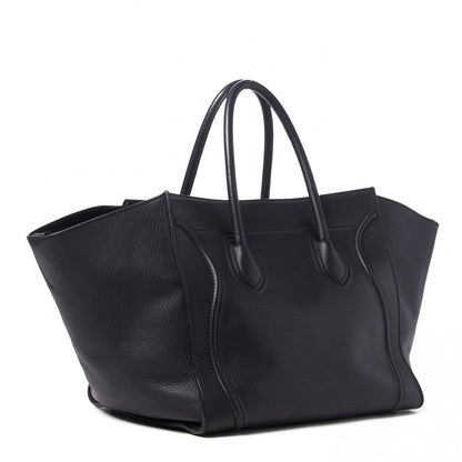 Celine Grained Calfskin Medium Phantom Luggage Black 2 of 9