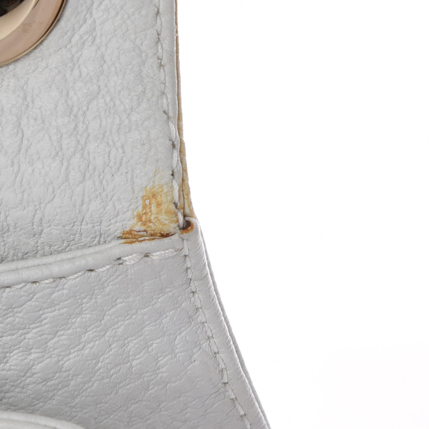 Gucci Pebbled Calfskin Web Blondie Flap White 13 of 23